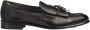 Doucal's Bruine leren loafer met franjes - Thumbnail 1