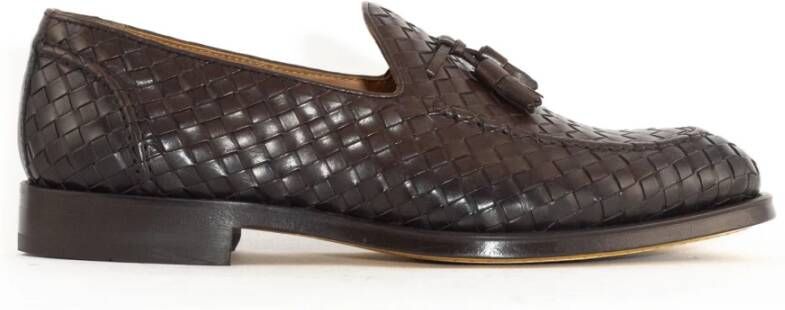 Doucal's Bruine leren loafers met kwastjes