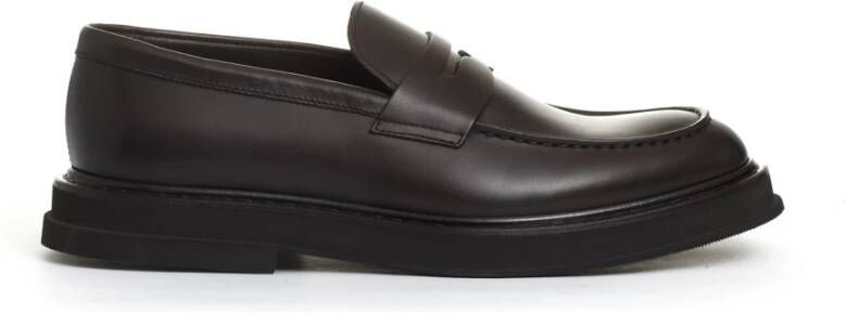 Doucal's Bruine leren mocassin rubberen zool Brown Heren