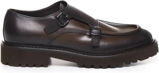 Doucal's Bruine platte schoenen met dubbele gesp Brown Heren