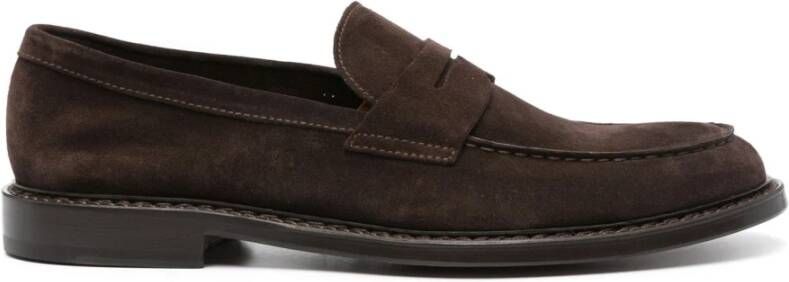 Doucal's Bruine Suède Loafer Schoenen Brown Heren