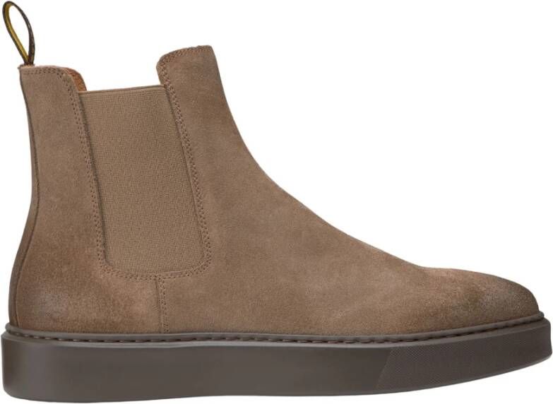 Doucal's Bruine Suede Chelsea Enkellaarzen Bruin Heren