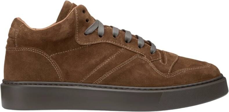 Doucal's Bruine Suède Hoge Sneakers Bruin Heren