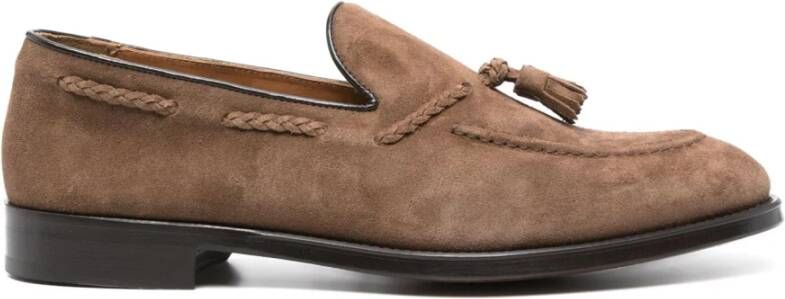 Doucal's Bruine Suède Kwastloafers Brown Heren