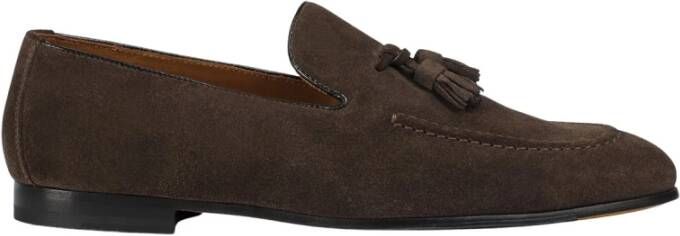 Doucal's Bruine suède loafers met kwastjes