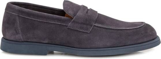 Doucal's Bruine suède loafers met rubberen zool