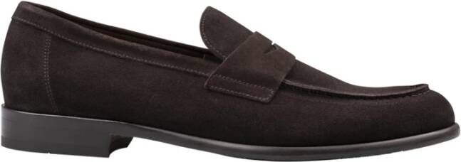 Doucal's Bruine Suède Loafers voor Mannen