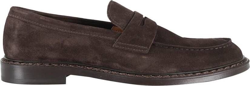 Doucal's Bruine Suède Penny Loafer Schoen