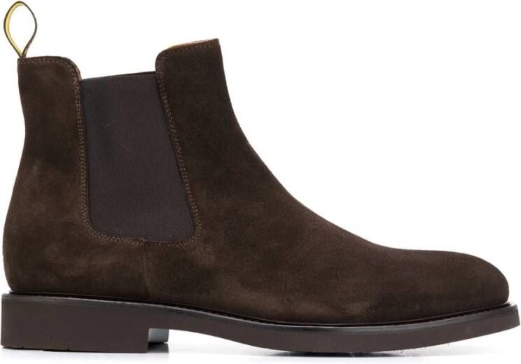 Doucal's Bruine Suède Beatles-Stijl Enkellaarzen Brown Heren