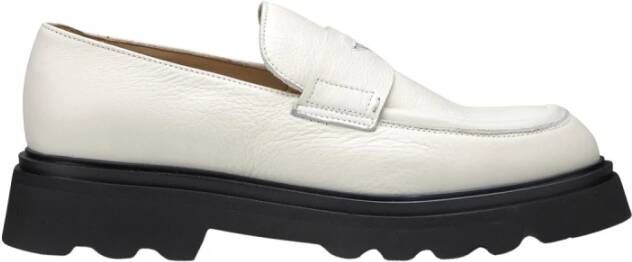 Doucal's Dames leren loafers | wit White Dames