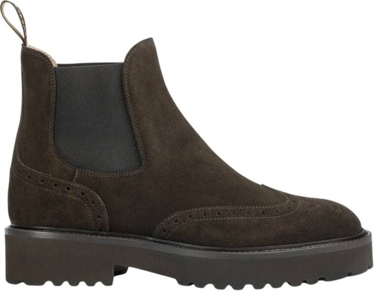 Doucal's Dames suède beatles enkellaars | bruin Brown Dames