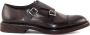 Doucal's Donkerbruine Leren Dubbele Gesp Schoenen - Thumbnail 1