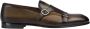 Doucal's Donkerbruine leren loafer met dubbele gesp - Thumbnail 1