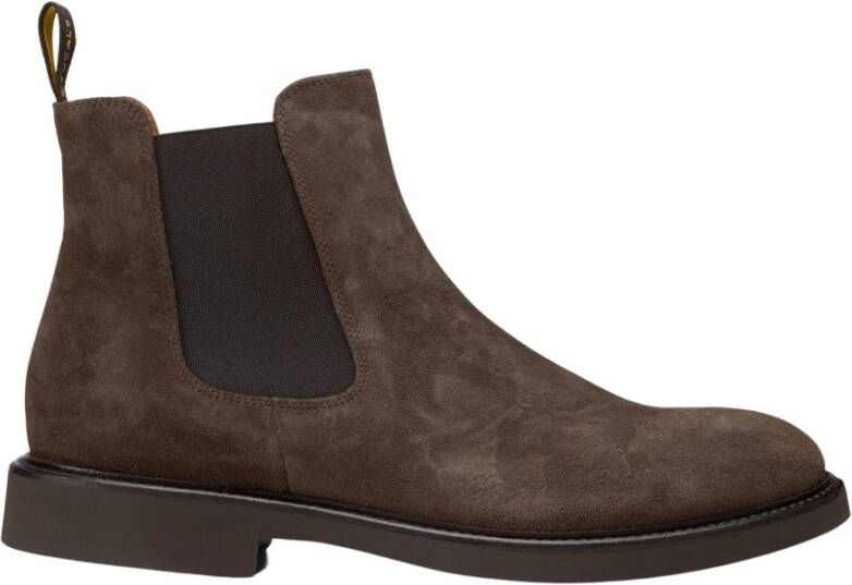 Doucal's Heren suède beatles enkellaars | donkerbruin Brown Heren