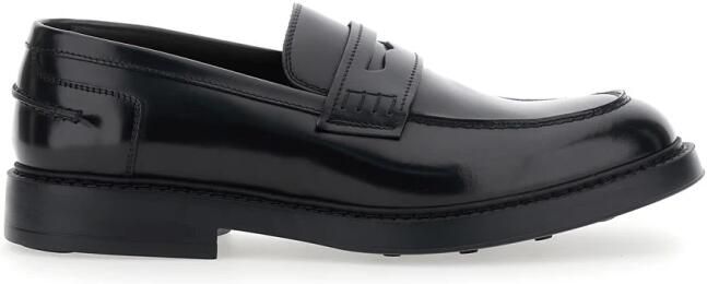 Doucal's Zwarte Penny Moccasins met Verhoogde Stiksels Black Heren - Foto 3
