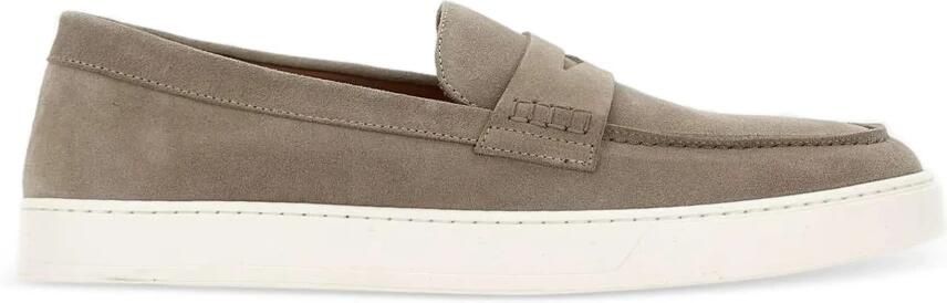 Doucal's Apron Stitching Leren Loafers