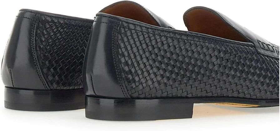 Doucal's Blauwe leren mocassins met gevlochten details - Foto 2