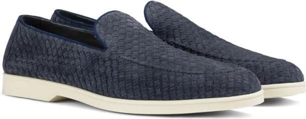 Doucal's Blauwe Slip-On Loafers met amandelvormige neus - Foto 3