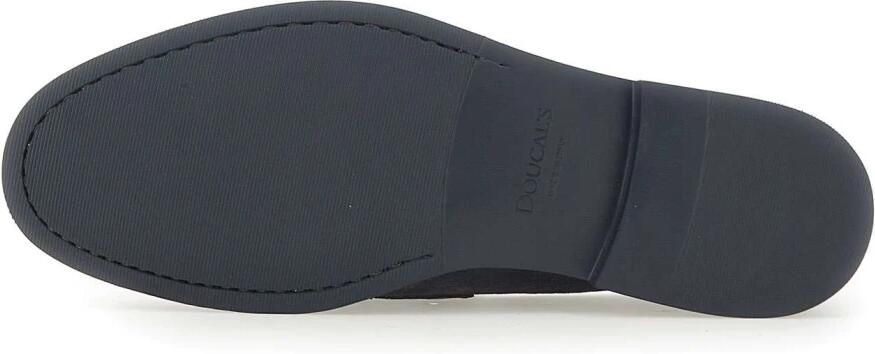 Doucal's Blauwe suède mocassins met handgemaakte stiksels - Foto 2