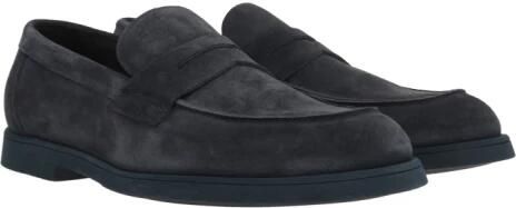 Doucal's Blauwe Suède Penny Loafers