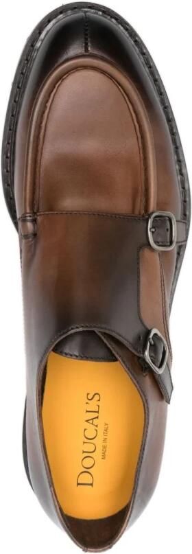 Doucal's Bruin Leren Platte Schoenen met Gesp