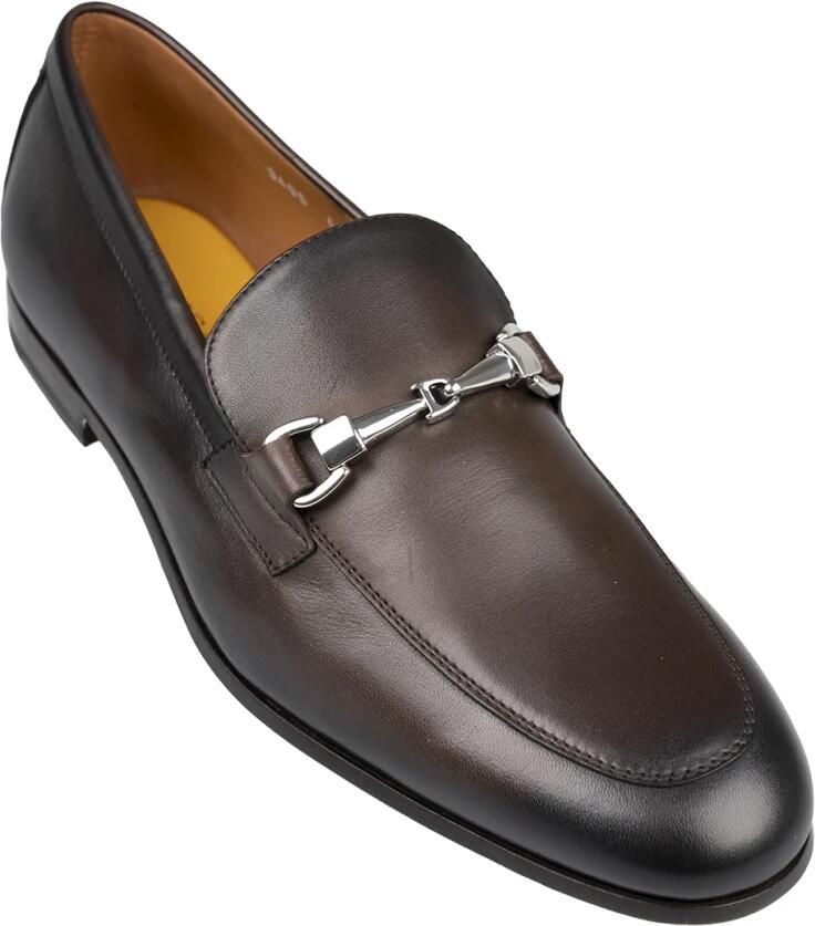 Doucal's Bruine leren loafers met klem