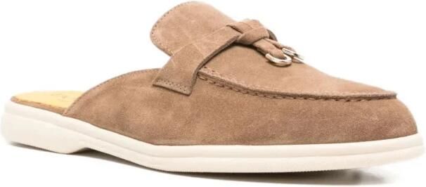 Doucal's Bruine Suède Kwast Muiltjes