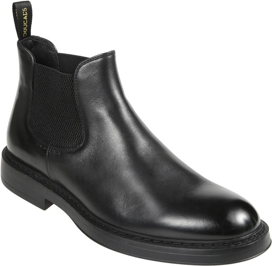 Doucal's Klassieke Leren Chelsea Laarzen Black Heren