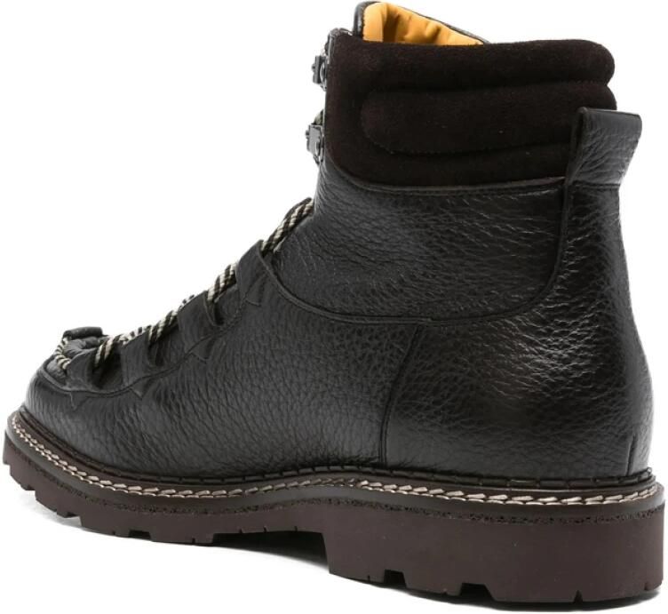 Doucal's Donkerbruine Leren Veterschoenen