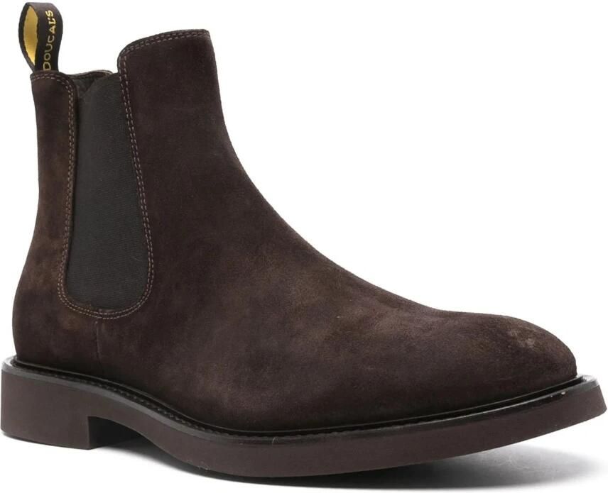 Doucal's Donkerbruine suède Beatles enkellaarzen