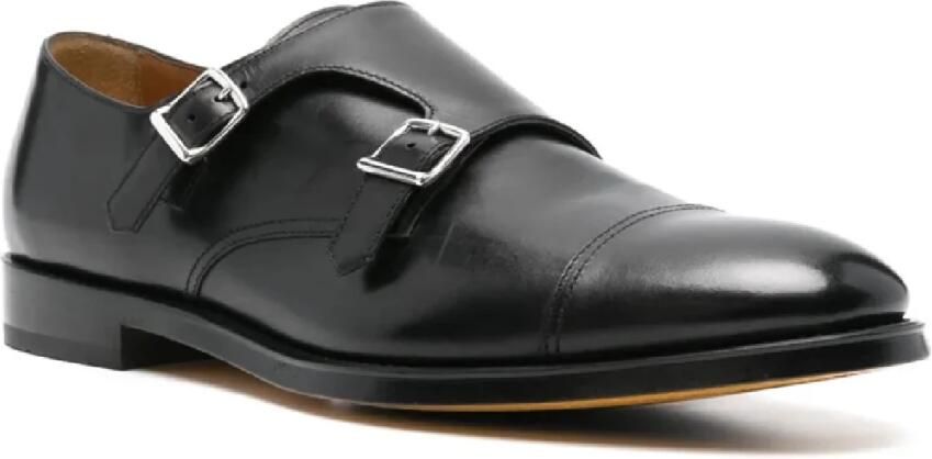 Doucal's Elegante Double Buckle Cap Toe Loafers