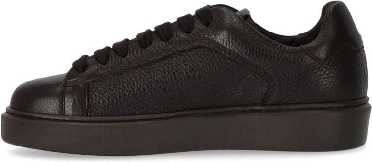 Doucal's Gehamerd Ebbenhout Leren Sneaker