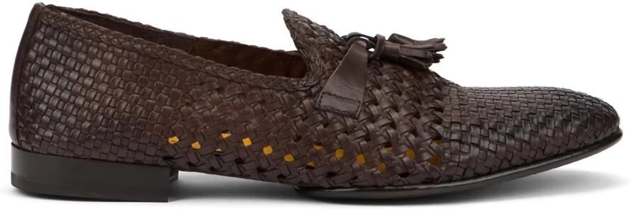 Doucal's Geweven leren mocassins