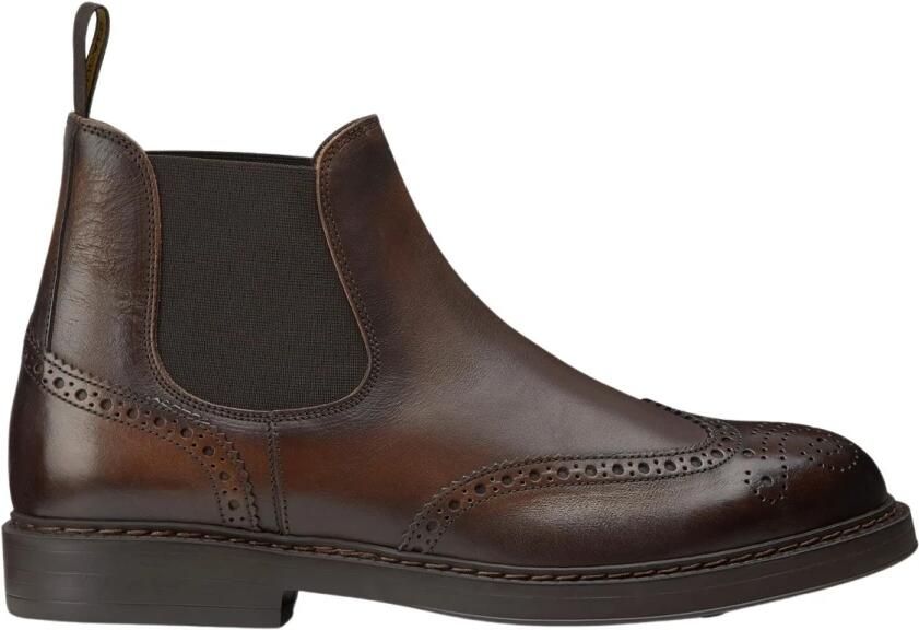 Doucal's Heren leren beatles enkellaars | donkerbruin Brown