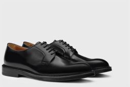 Doucal's Zwarte Leren Veterschoenen Black Heren