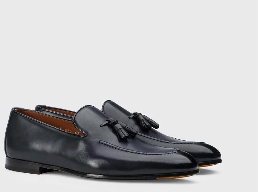 Doucal's Heren instapper van leer | blauw Blue Heren - Foto 2