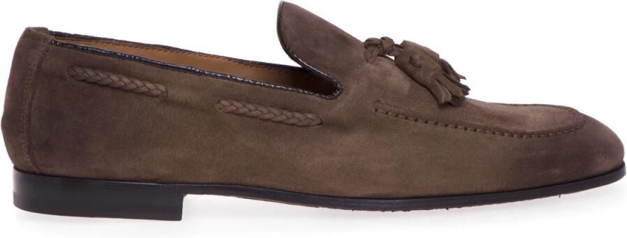 Doucal's Mocassins met kwasten en zijvlecht