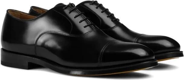 Doucal's Zwarte leren veterschoenen voor zakelijk gebruik - Foto 3
