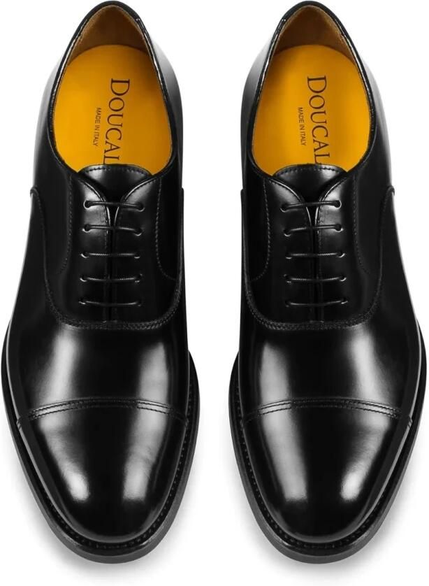 Doucal's Zwarte leren veterschoenen voor zakelijk gebruik - Foto 2