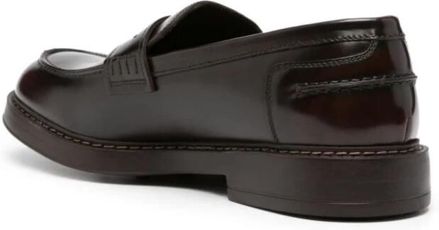 Doucal's Penny Loafers van leer met a delvormige neus