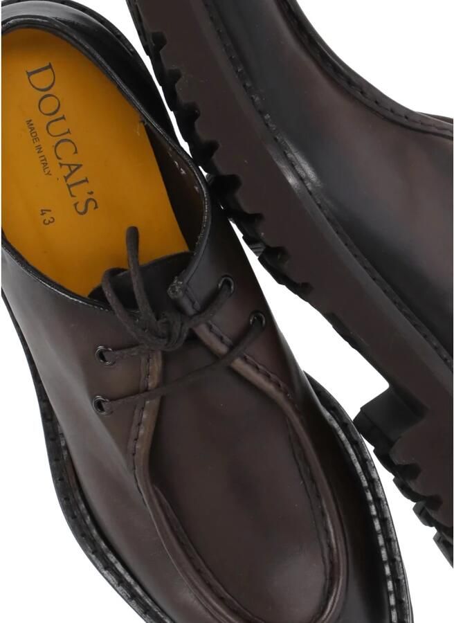 Doucal's Herenschoenen met veters van leer | donkerbruin Brown Heren - Foto 3