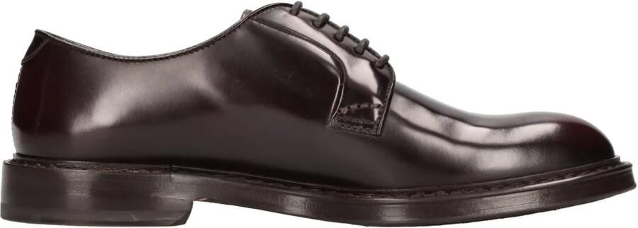 Doucal's Zwarte Leren Veterschoenen Black Heren