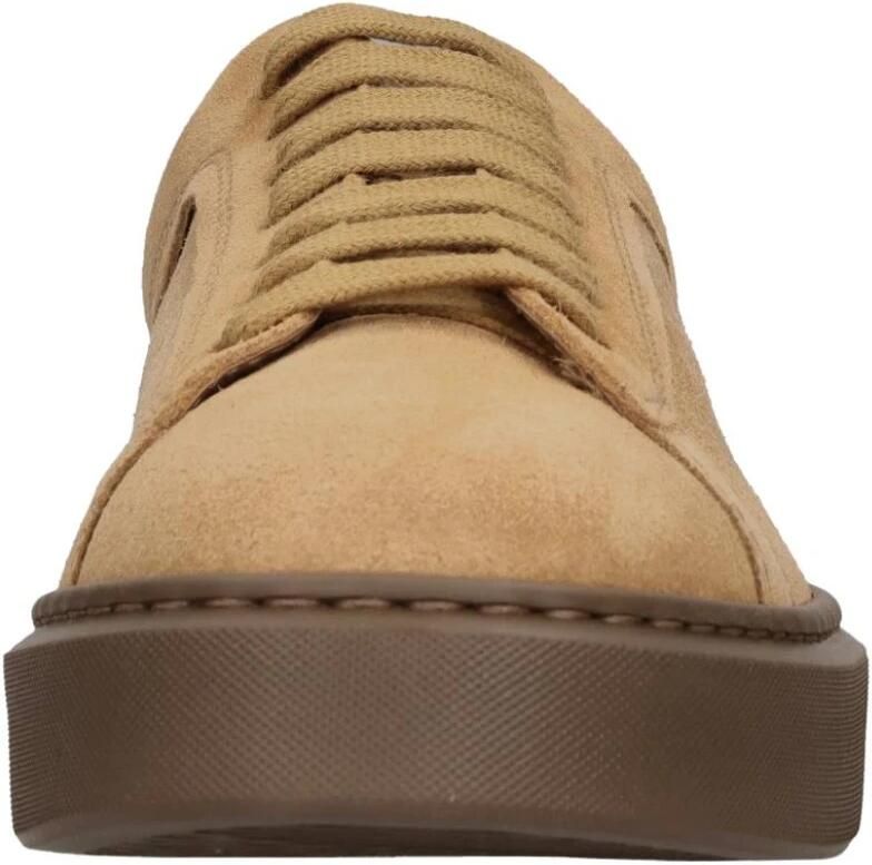 Doucal's Suède en leren sneaker voor heren | mosterd Yellow - Foto 2