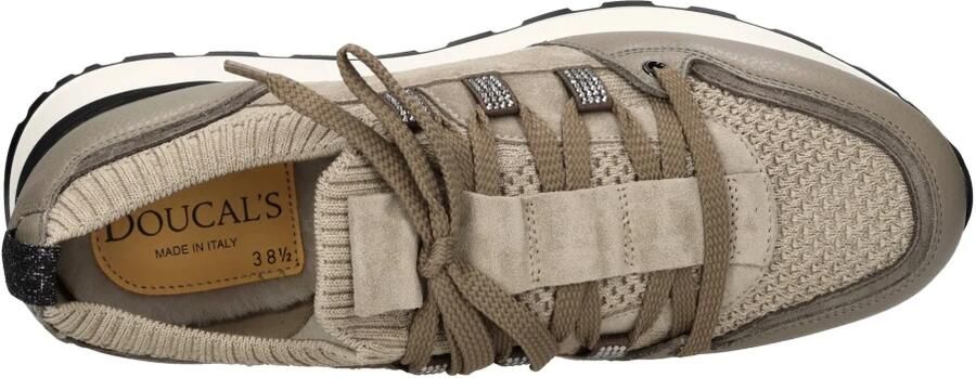 Doucal's Dames leren suède en technische stof sneaker |sand- Beige - Foto 5