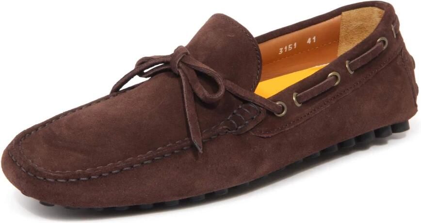 Doucal's Suede Loafer Wash Terre Black