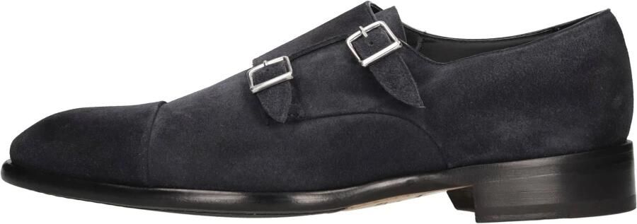 Doucal's Suède Monk Strap Schoenen Blue Heren