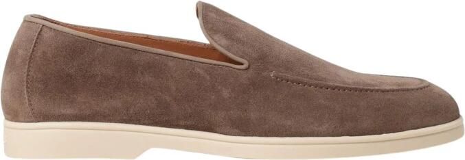 Doucal's Taupe Bruin Leren Platte Schoenen Brown Heren - Foto 2