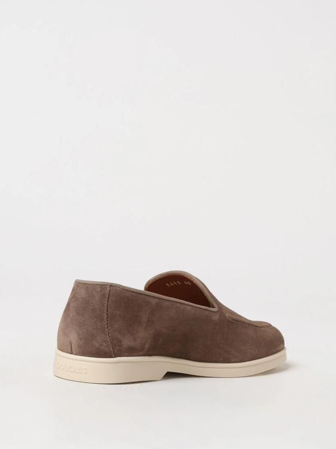 Doucal's Taupe Bruin Leren Platte Schoenen Brown Heren