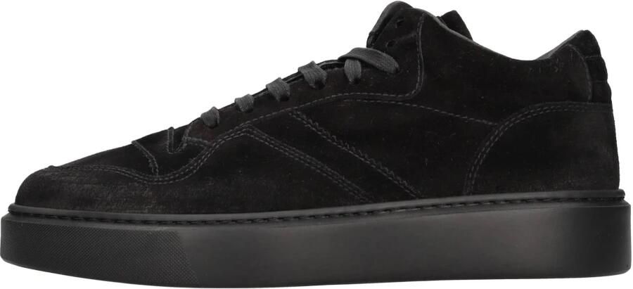 Doucal's Heren suède sneaker | zwart Black