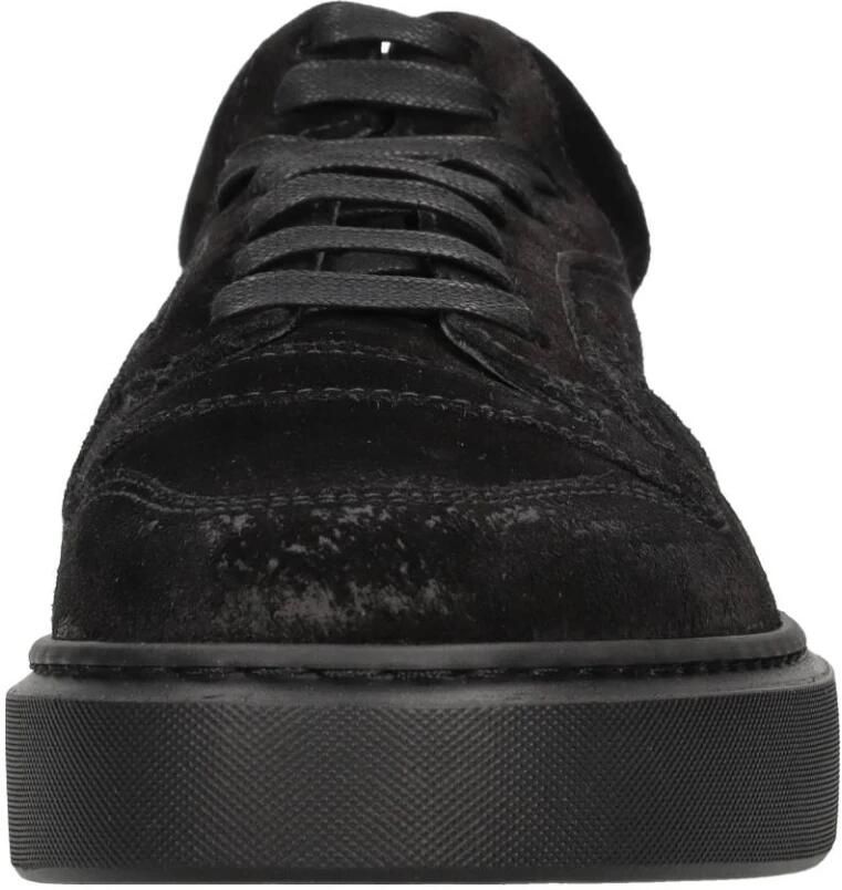 Doucal's Heren suède sneaker | zwart Black - Foto 2